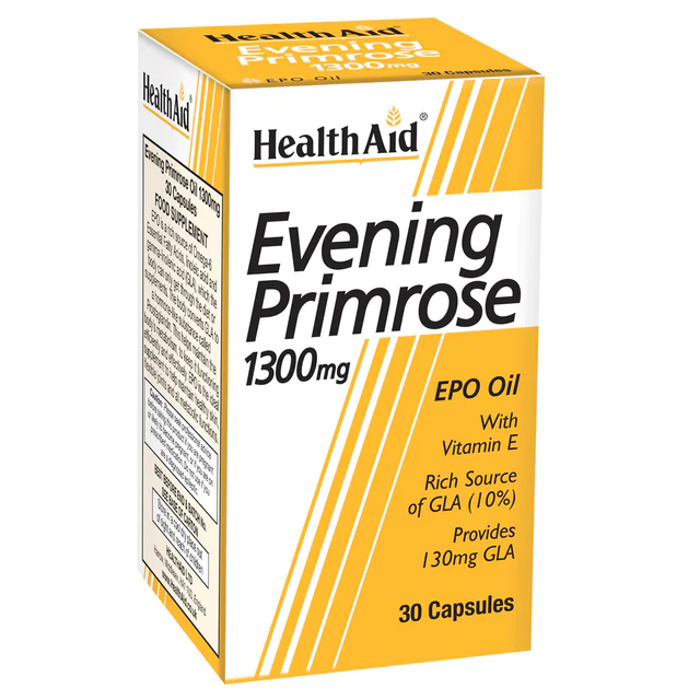 HEALTHAID fatty acid capsules evening primrose oil 1300mg  30